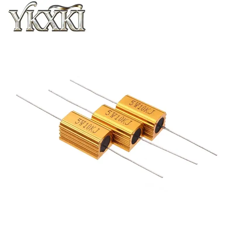1PCS RX24 5W Aluminum Power Metal Shell Case Wirewound Resistor 0.01R ~ 300K 1 2 3 5 6 8 10 20 100 150 200 300 500 1K 10K ohm