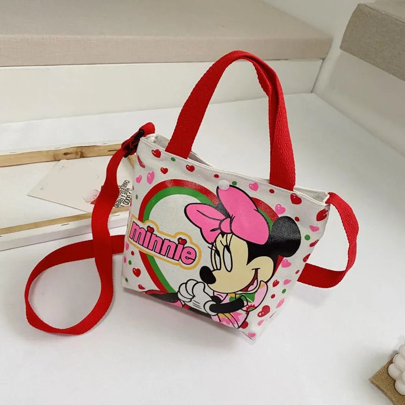 

New Fashion Minnie Canvas Girls Shoulder Bag Cute Messenger Bag Kids Women Coin Purse Mini Crossbody Handbag