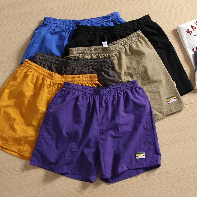 

High Quali Retro American Street Sle Bata orts Briefs One-Piece Beach Pants Men's Hainan Flavor Five-Point Pants Men