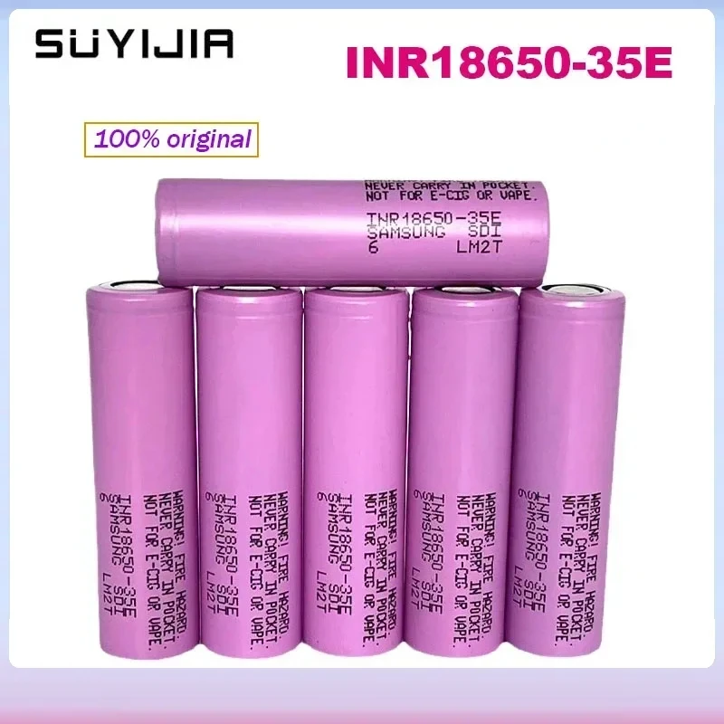 1-20 Pieces 2024 100% Original Best Selling INR18650 35E 20A Discharge 3.7V 3500mAh Li-ion Screwdriver Batteries