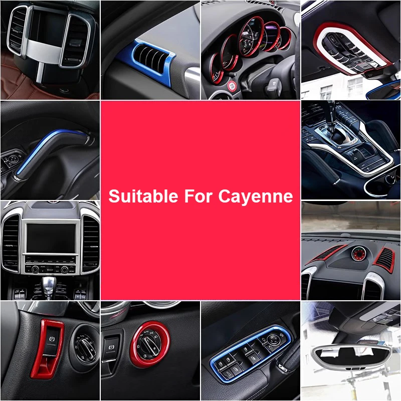 For Porsche Cayenne 2011 2012 2013 2014 2015 2016 2017 Instrument Panel Decorative Strip Special Sticker Interior Modification - view 4