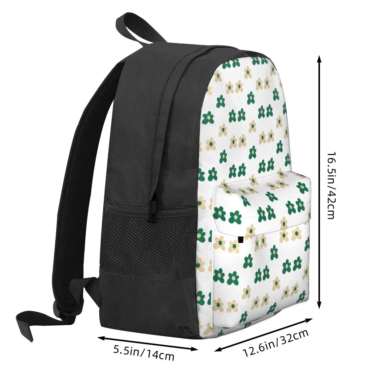 Green And Gold Tyler Flowers Backpack Student BookBag Children School Bag Computer Shoulder Bags for Boys Girls
