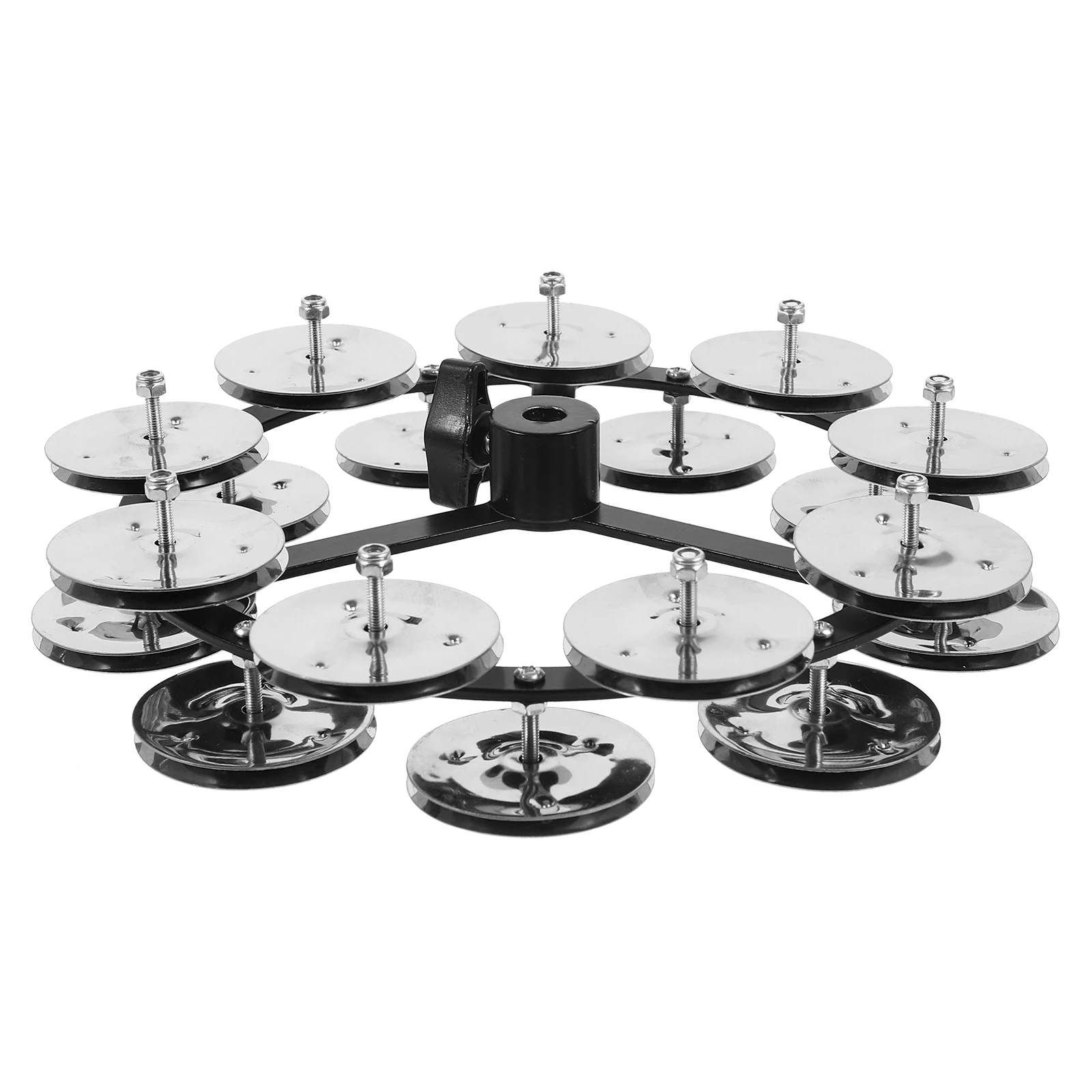 

Double Row Cymbal Hihat Metal Tambourine Drum Set Accessory Diy Kit Steel Plates Enhanced Tonal Layering Rhythm Musical