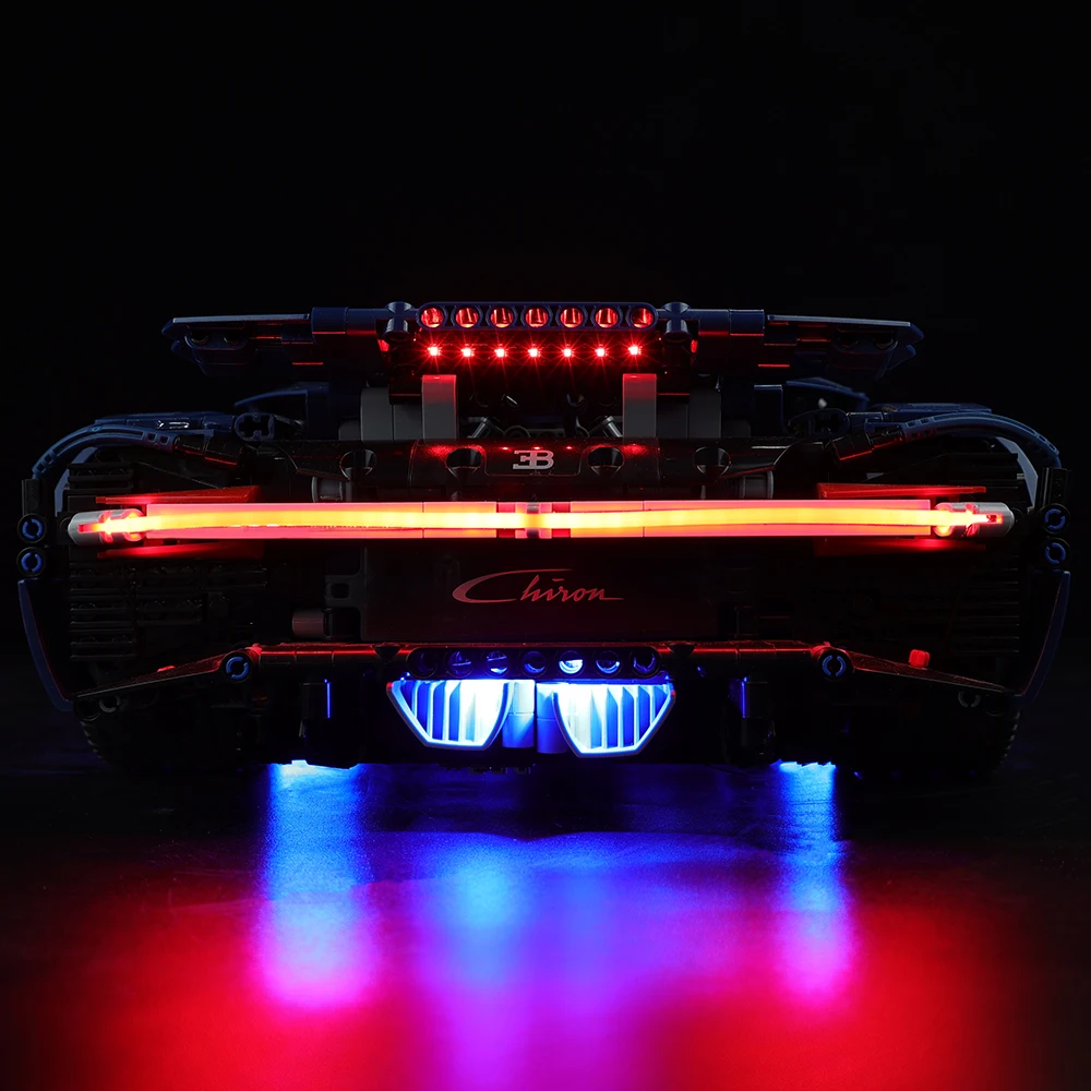 Geen model LED-lichtset compatibel met Bugatti Chiron 42083