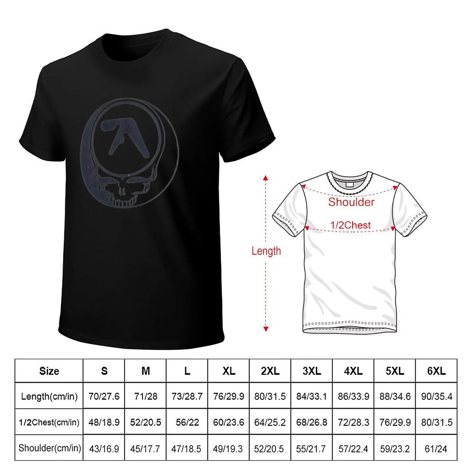 aphex twin tee T-Shirt Big Size Crew Neck T-Shirt