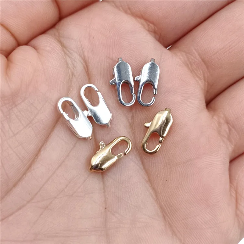 10Pcs/bag 5*12mm Lobster Clasp  Jump Rings For Bracelet Necklace Chains