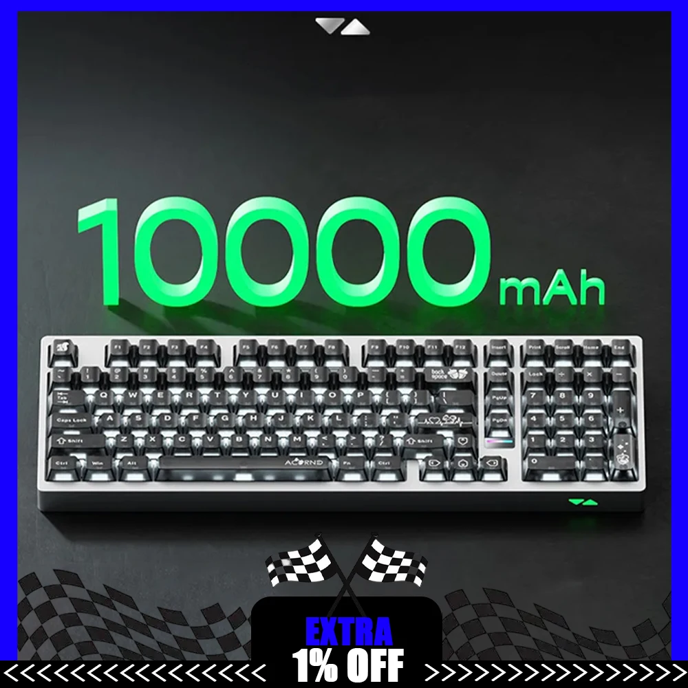 

Weikav MAX102 Mechanical Keyboard Kit Tri Mode Wireless Keyboard Hot Swap 10000mAh Aluminium Alloy Keyboards Kit PC Accessories