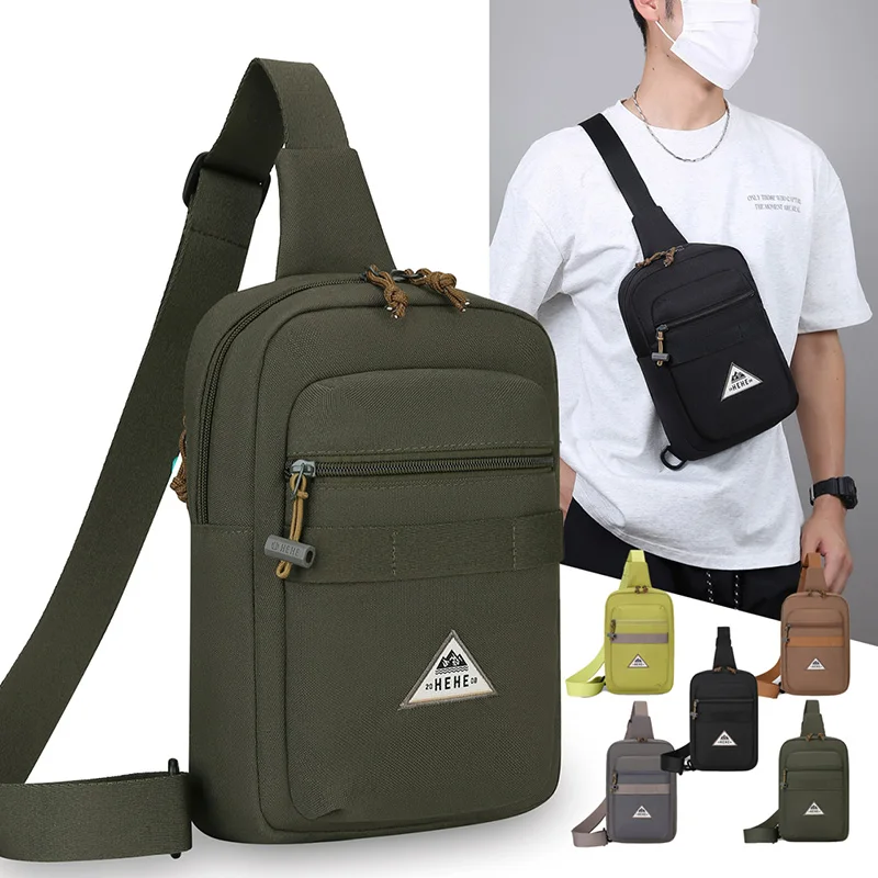 

Модная мужская нагрудная сумка через плечо из высококачественного нейлона, для активного отдыха и путешествий