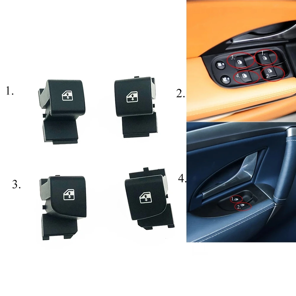 4Pcs Car Power Main Window Master Switch Button for Maserati Quattroporte 4.2/4.7 GranTurismo MC Stradale 293425