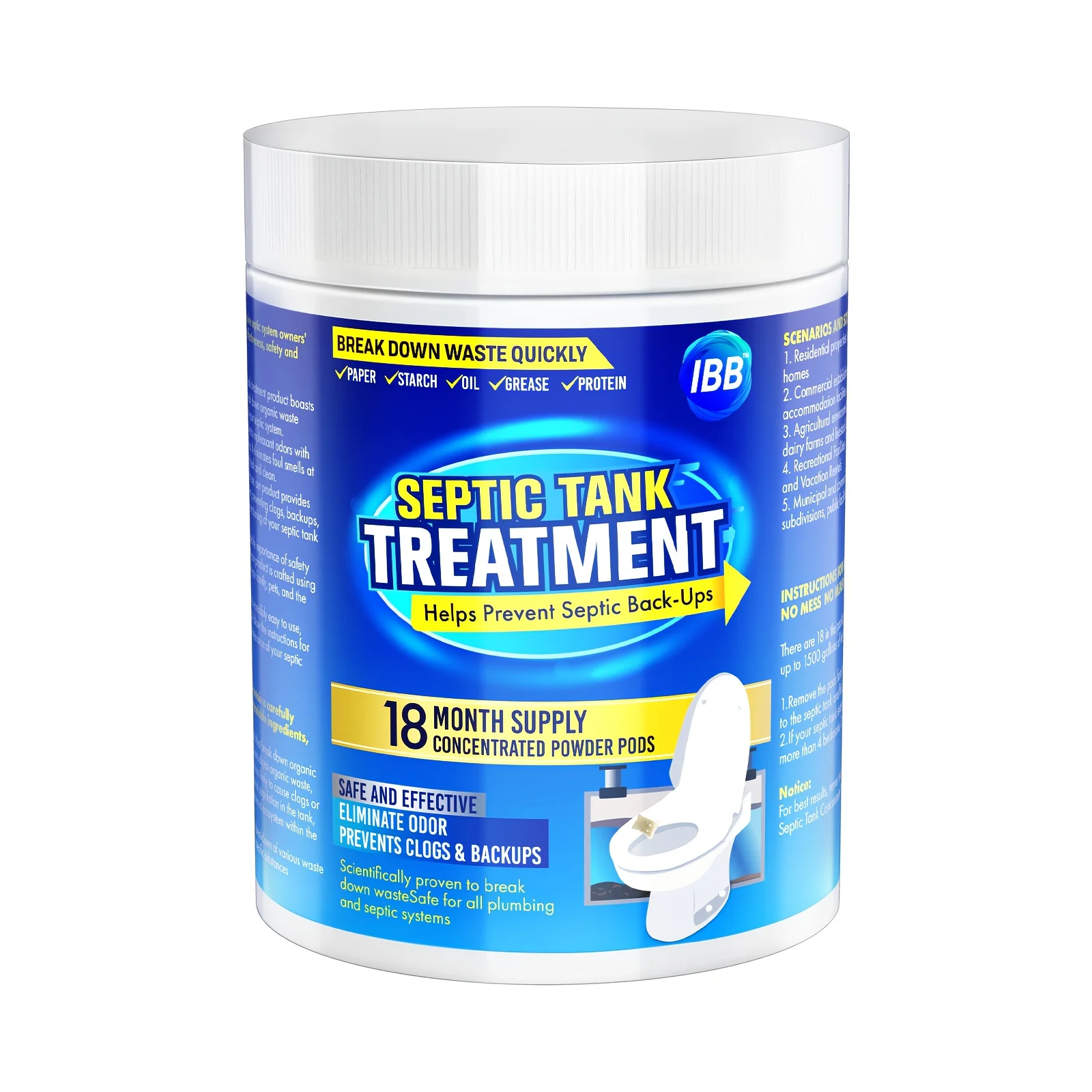 

RV & Travel Toilet Care - 18 Month Dissolving Packets (18 Count) - Gentle Tank Treatment for Mobile Living - Maintains Healthy Waste Systems