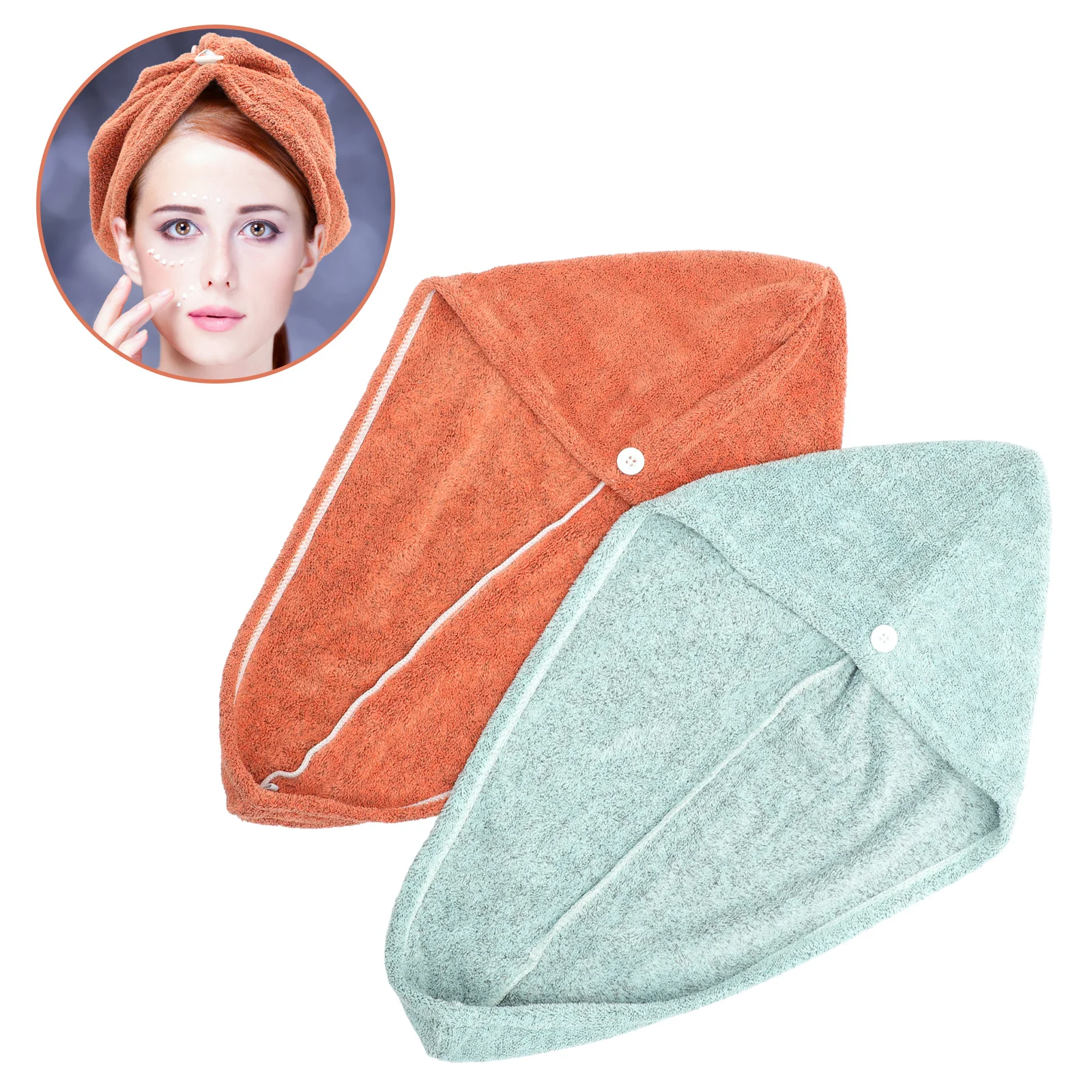 2 قطعة مناشف عمامة الشعر الماصة سريعة الجفاف يلتف الشعر للنساء خفيفة الوزن للسفر المنزل سبا رئيس المناشف رئيس منشفة التفاف