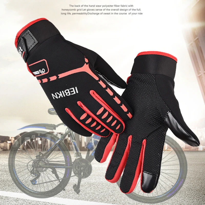 

Cycling Gloves Touchscreen Bike Gloves 5MM Liquid Gel Pads Bicycle Gloves Shock-Absorbing Mountain Bike Gloves Men