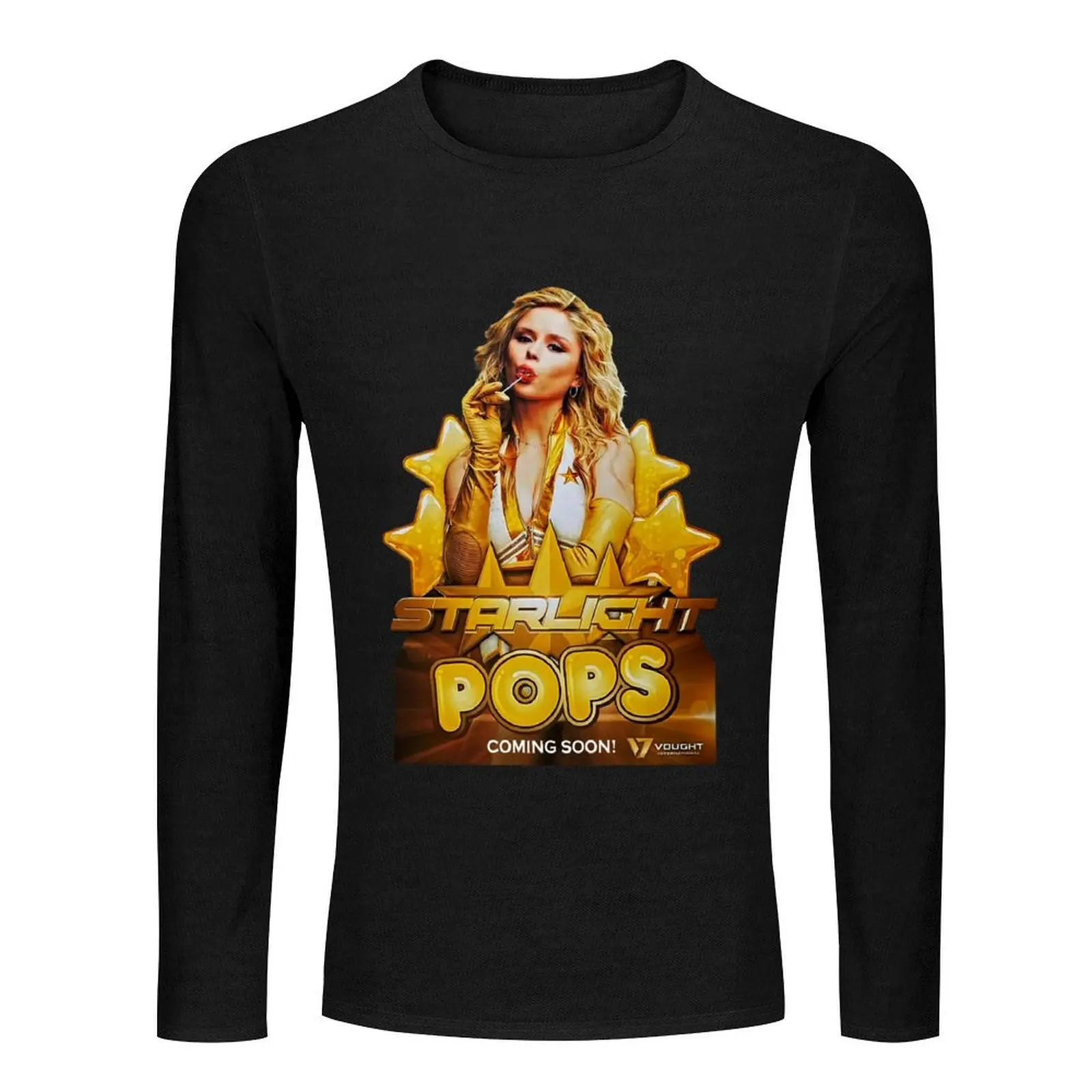 STARLIGHT POPS Long T-Shirt boys t shirts oversized t shirt Aesthetic clothing quick drying shirt black t-shirts for men