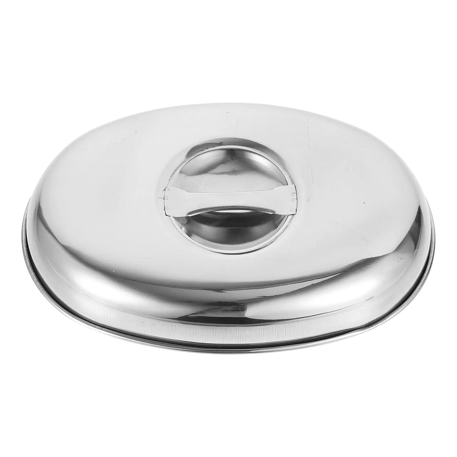 

Stainless Keeping Pot Lid Food Covers Shaped Table Dish Outdoor Small Handle Heavy Duty Prevents Splashing Perfect