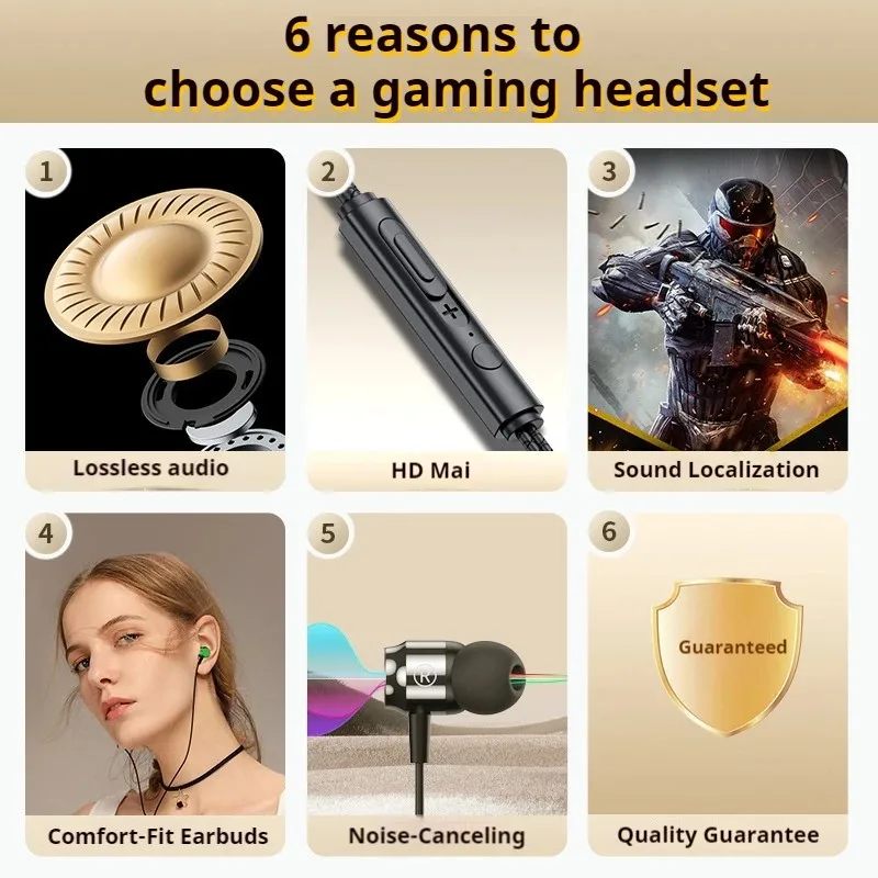For Samsung Headphones HiFi Sound In-ear USB Type C 3.5mm With Wire Control Wired Earplugs With Mic For Galaxy S24 S23 S22 Ultra