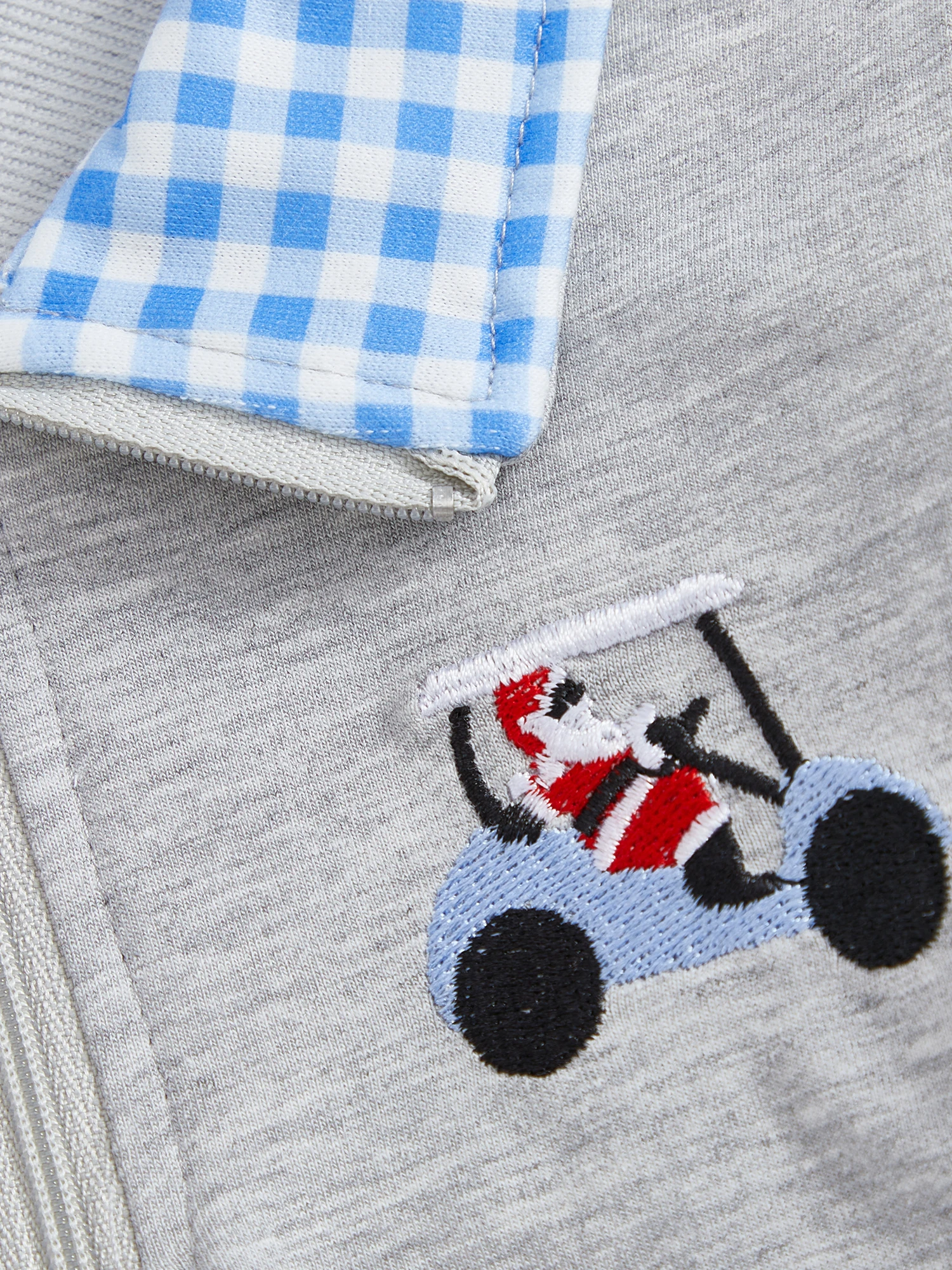 

Kids Christmas Costume Santa Claus Embroidered Zip Up Collared Long Sleeve Shirt and Plaid Pants 2 Piece Set for Toddlers