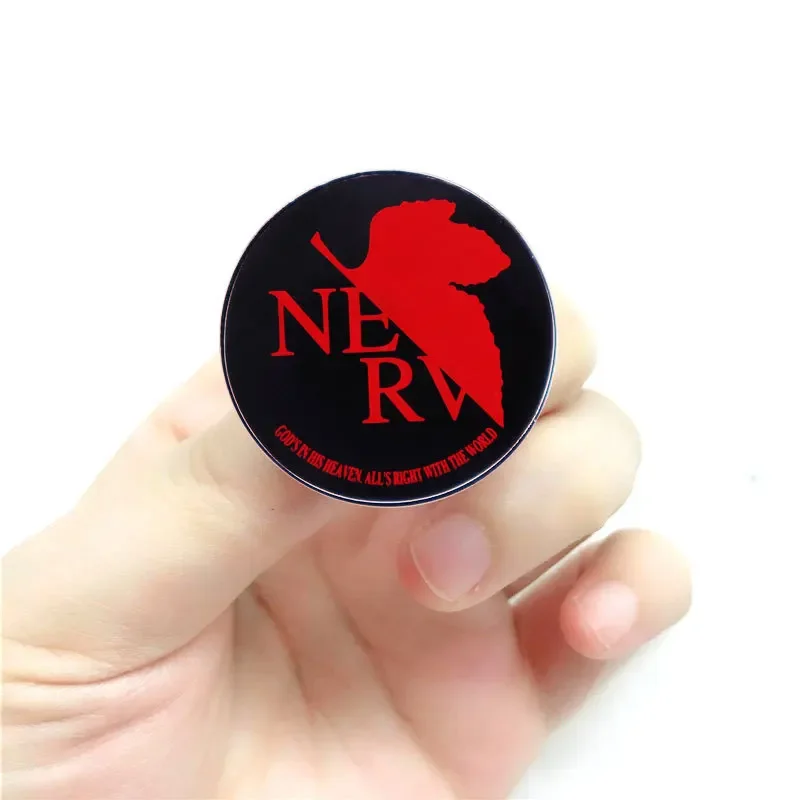 Neon Genesis Evangelion Logo Anime Lapel Pins Backpack Jeans Enamel Brooch Fashion EVA Gifts NERV Red Leaf 3cm Cartoon Badges