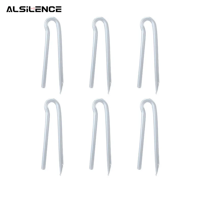 6 Pcs R Shape BTE Earmold Hearing Aid Tubing Universal Preformed Aid Tubes Easy Installation for Replacement Earphone protective