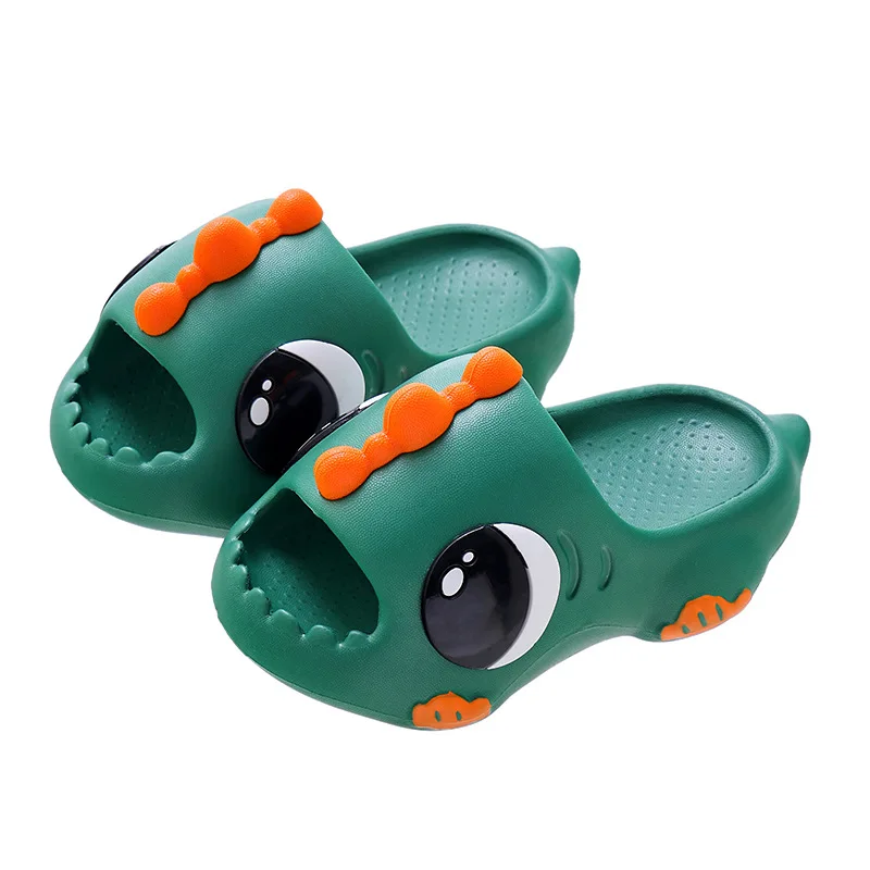 Cute Cartoon Summer Kids Slides Soft Bottom Anti Slip Flip Flops Indoor Children Bathroom Slippers Boys Girls Comfort Home Shoes