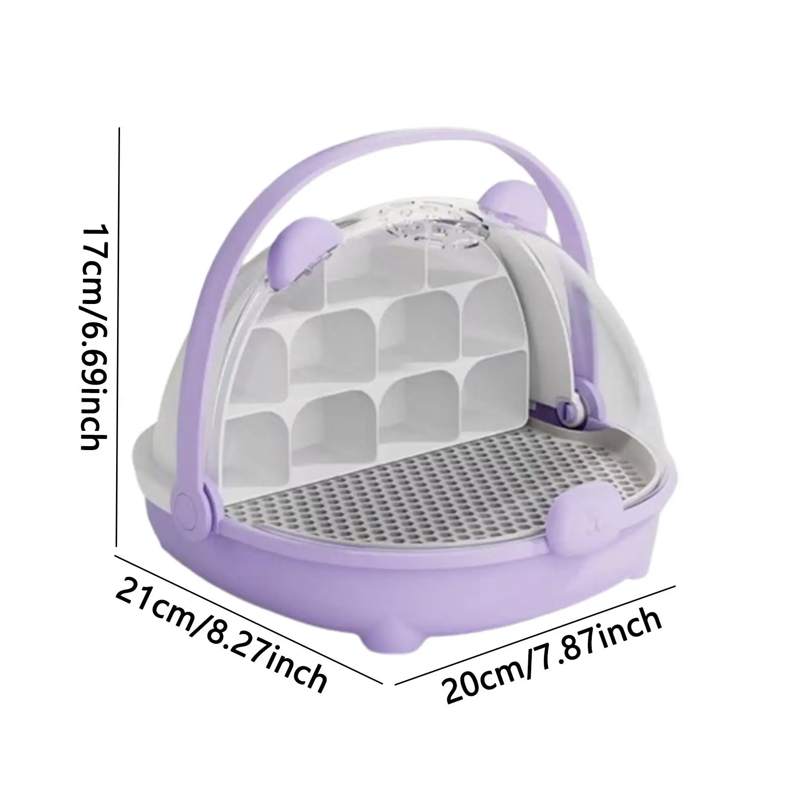 Silkworm Breeding Box Habitat Cage Portable Transparent Easy to Observe Silkworm Hatching Container Reptile Feeding Box