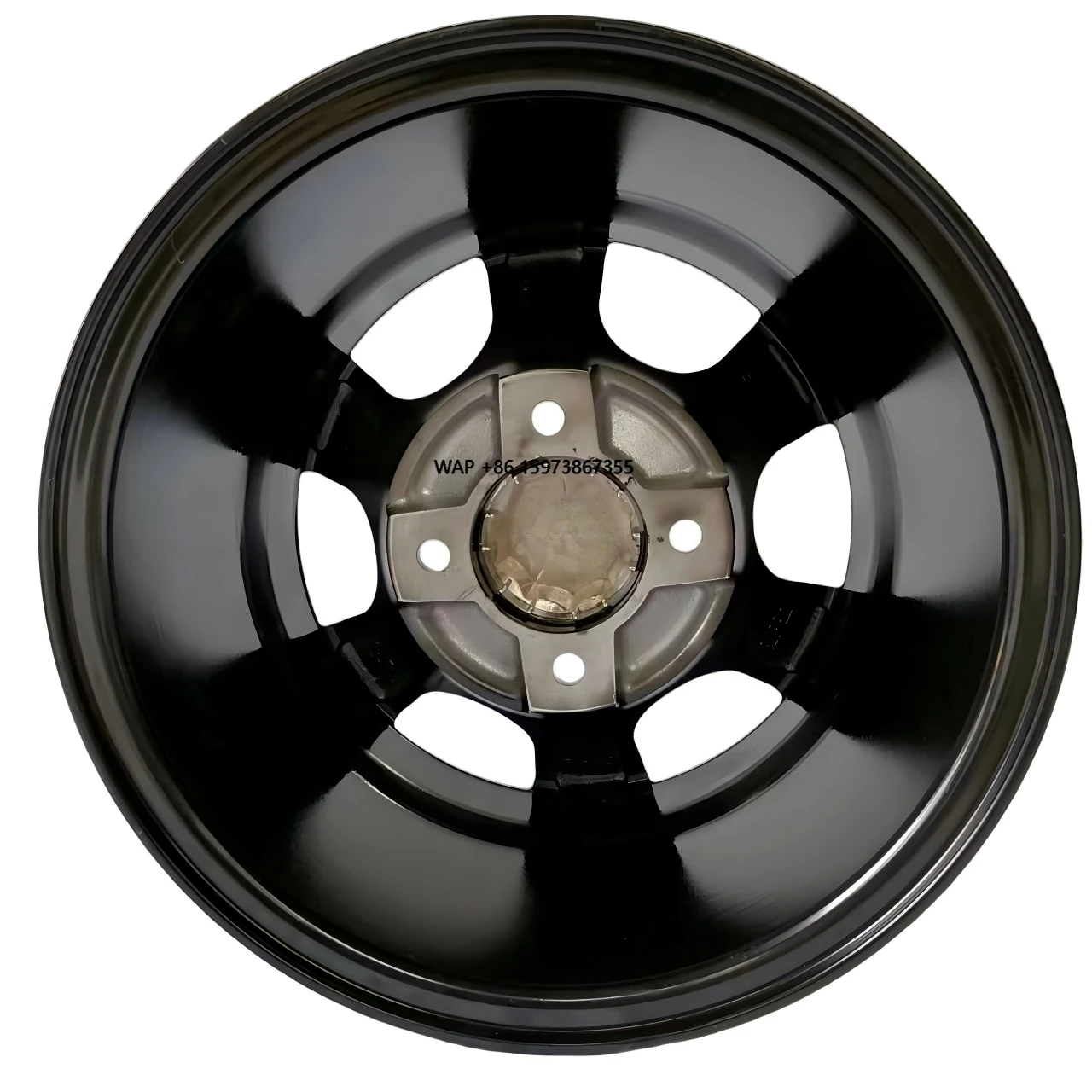 

New aluminium bright black golf cart wheels NBR12-06B (12x7 - 4 - 101.6-70 - negative 12)