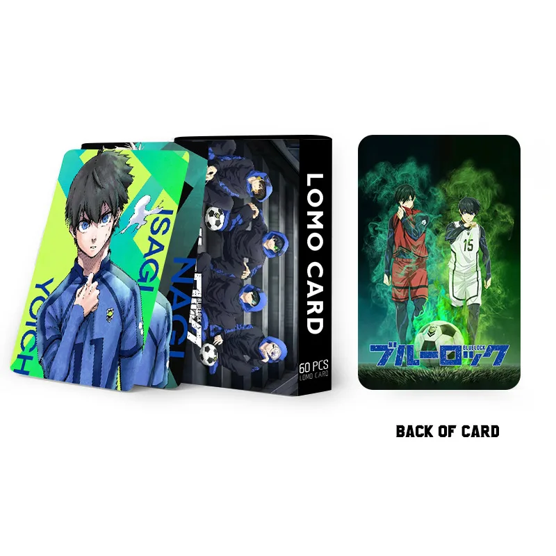 60 pièces/ensemble Anime serrure bleue Isagi Yoichi Bachira Chigiri figurines cartes Photo LOMO carte Photocard pour les Fans Collection cadeau