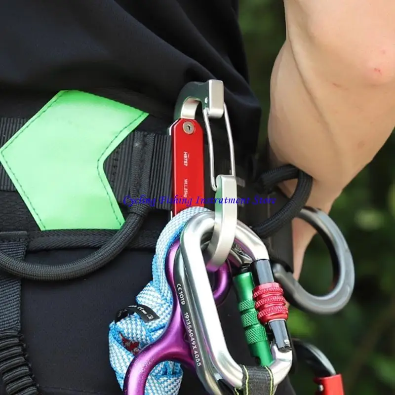 

G92F Efficient Rope Grabbing System Outdoor Climbing Stop Descender Pulley Device