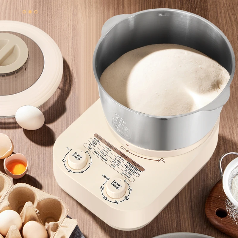 Electric Mini Food Processor Household Kitchen Appliances Dough Mixer and Cake Stand Power Source for Mixing Resting Dough