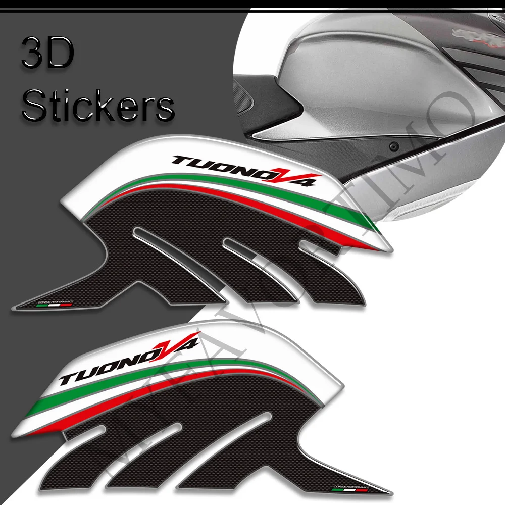 2009 - 2021 2022 For Aprilia Tuono V4 V4R 1100 RR 1100RR TuonoV4 Gas Fuel Oil Kit Knee Stickers Decals Protector Tank Pad Grips