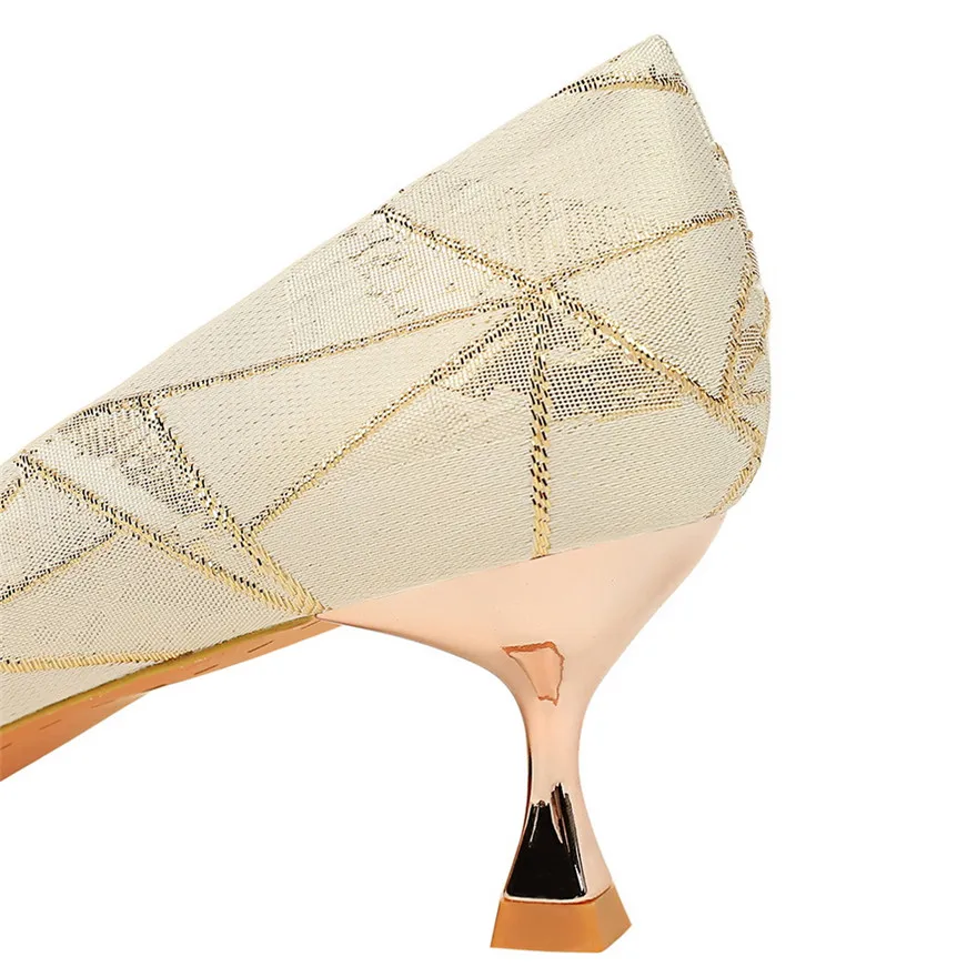 5.5CM Metal Heel Comfort Ladies Office Shoes 2025 New Pointed Toe High Heels Women Black Apricot Soft Fabric Fashion Dress Pumps
