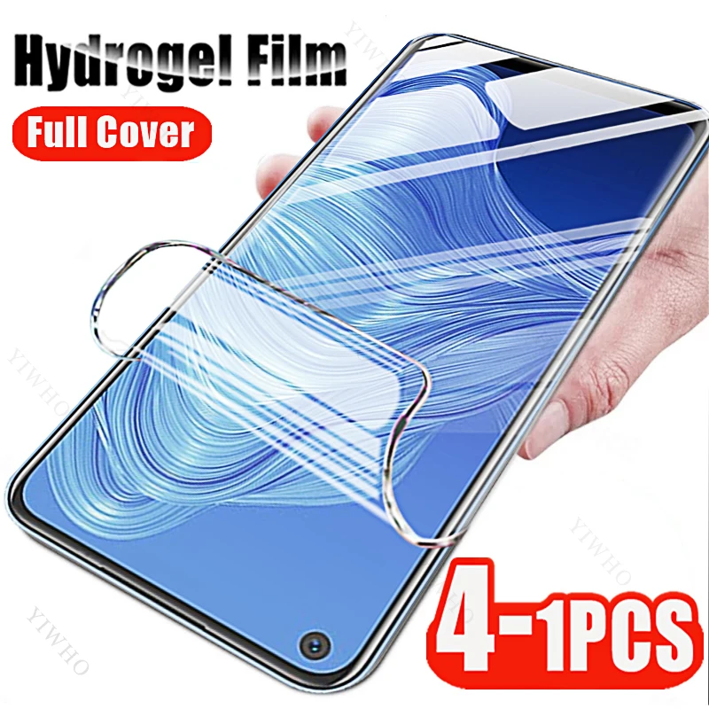 4-1pcs for Realme 7 7i 6 6S 6i Pro Global Screen Protector HD Hydrogel Film for Realme C3 C11 2021 C17 C15 C12 C20 C20A C21 C21y