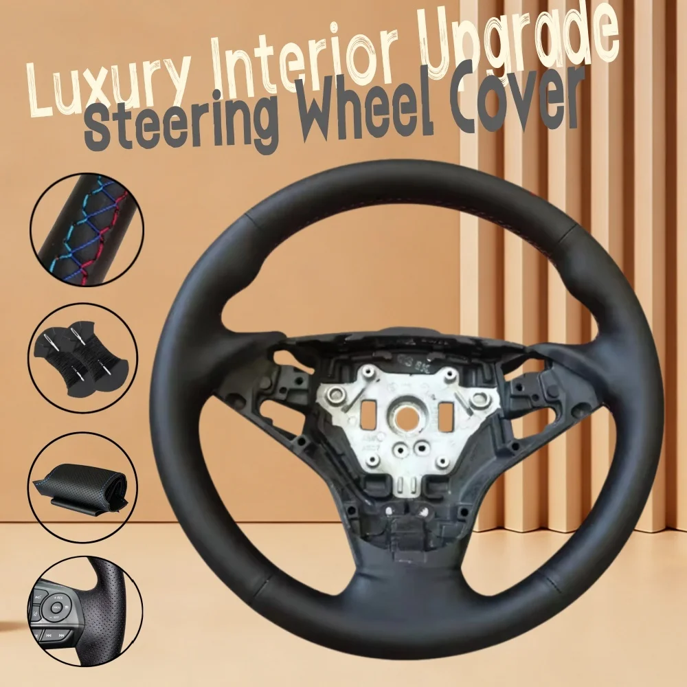 Customize Microfiber Leather Car Steering Wheel Cover M5 E60 E61 (Touring) E63 E64 2005-2010 Steering Wrap Cover For BMW M6