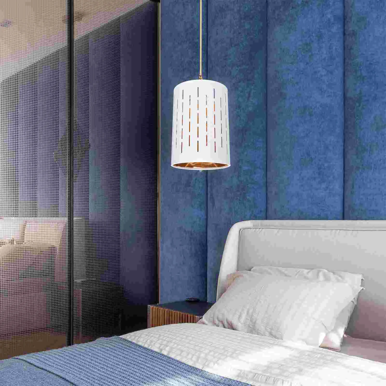 Lampshade Decorations Light Cover Hollow Cloth Practical Metal Modern Table Decorative Hollowed-out