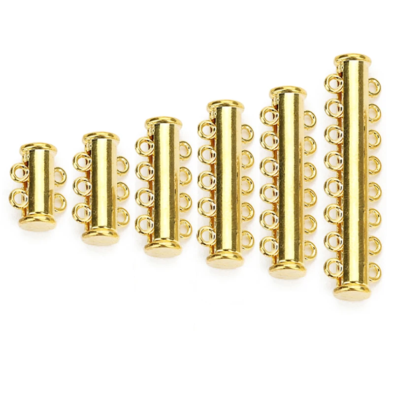 5pcs/lot 2/3/4/5/6/8 Holes Tube Clasps Connector Strong Magnetic Clasps For Bracelet Necklaces Buckle Hook Jewelry Findings