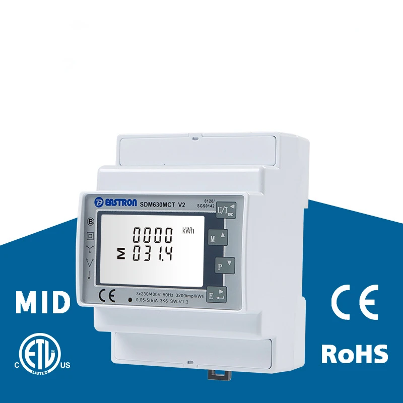 Sdm630mct Three-Phase Multi-Function Electric Meter European Standard  Modbus Remote Communication