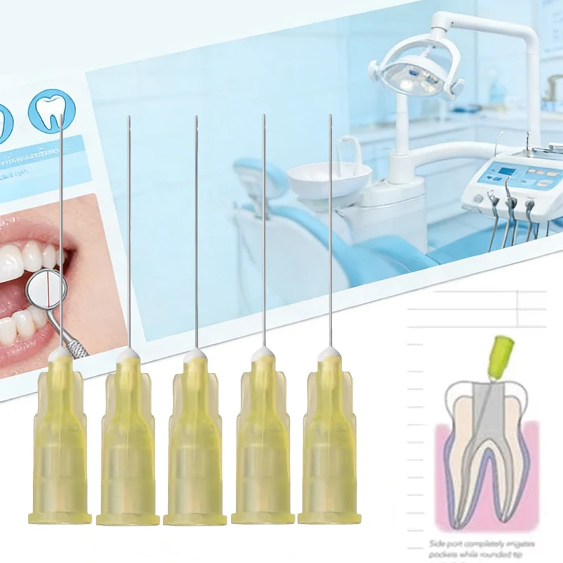 

Dental Endo Syringe Needle Tips 200pcs 30GA End-Closed Side Hole Irrigation Tips for Root Canal Washing Supplies