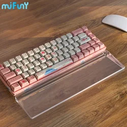 MiFuny Acrylic Frosted Transparent Keyboard Palm Rest Custom Wrist Rest Ergonomic for 60/68/75/87/98/104 Key Mechanical Keyboard