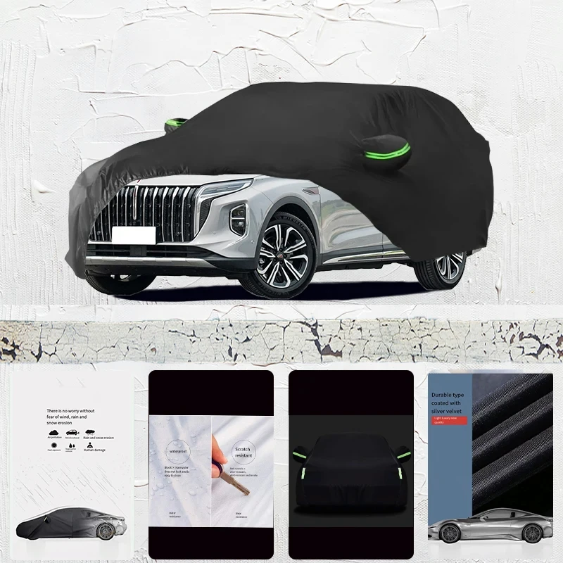 

For Honqi-HS7 Auto Anti snow Anti dust Anti-uv Anti peeling paint And Anti Rainwater 210t car cover Car cover protection