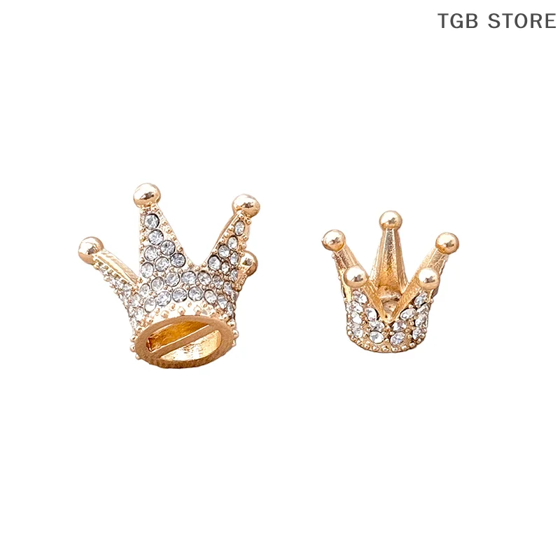 Dollhouse Miniature Gold Mini Alloy Crown Rhinestone Princess Crown Small Tiara Model Toys Dollhouse Accessories