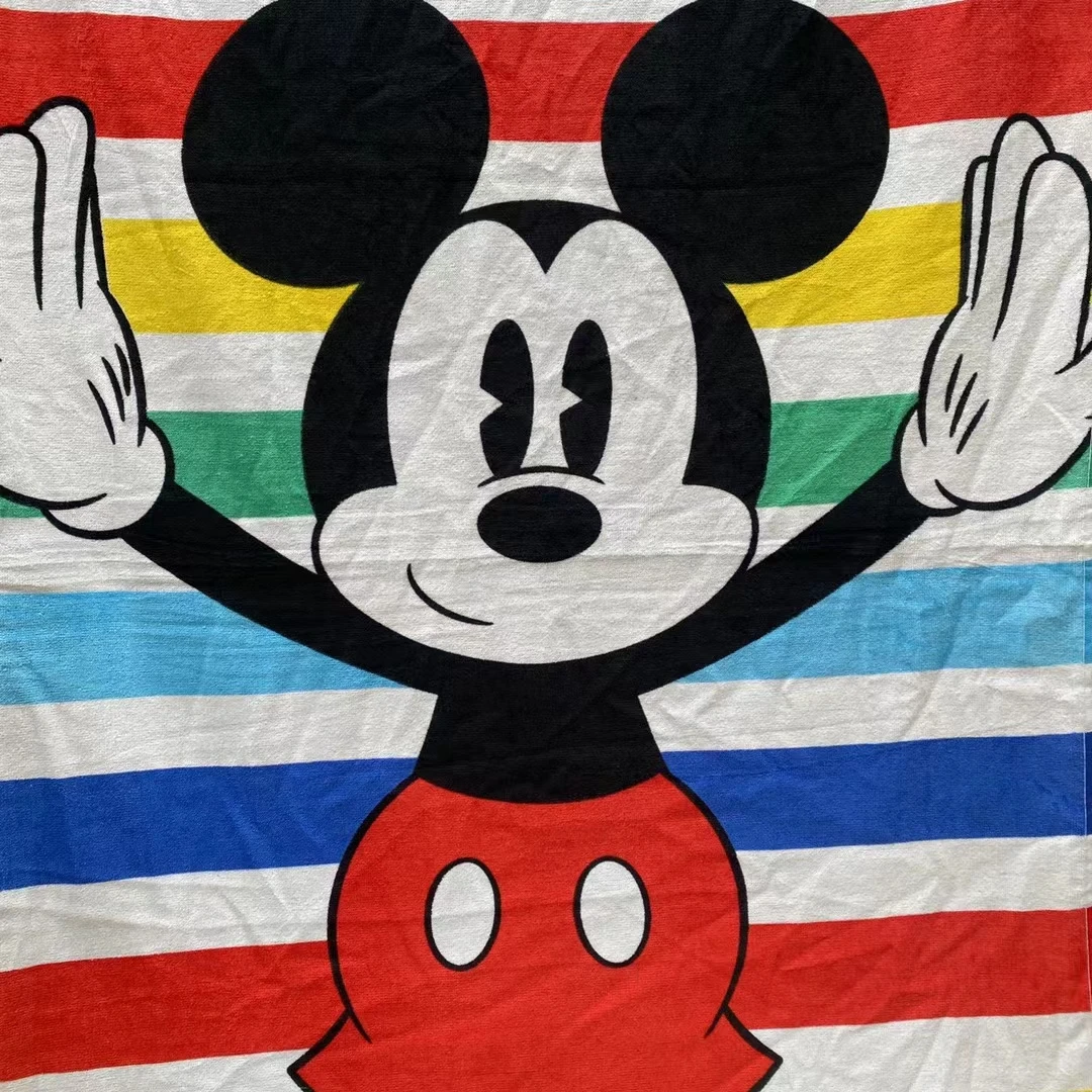 Cartoon Cotton Cute Mickey Minnie Mouse Baby Boys Girls Bath Towel Swimming Cloak Toddler Kids 70x140cm Beach Towel