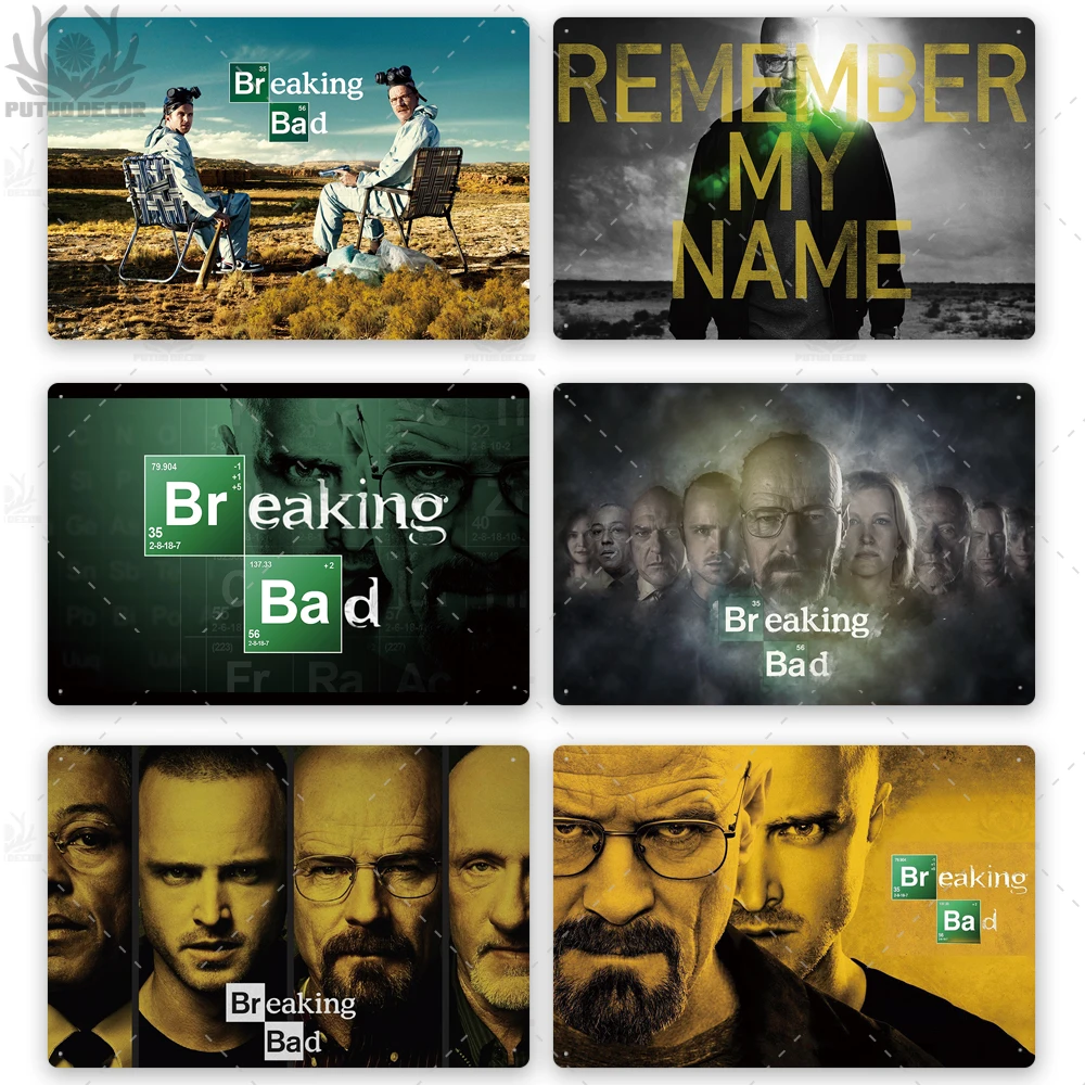 Putuo Decor-cartel de Metal Breaking Bad, placa de letrero de estaño de Metal, letrero de Metal, decoración de pared Retro para Bar y Club,