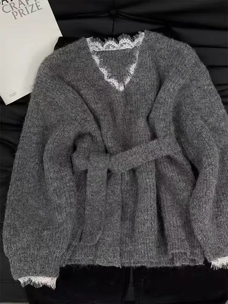 

Sli Высококачественный трикотажный свитер V-Ne, женский модный топ Agel Quali Crtsmanip, удобный для поездок на работу, длинный све