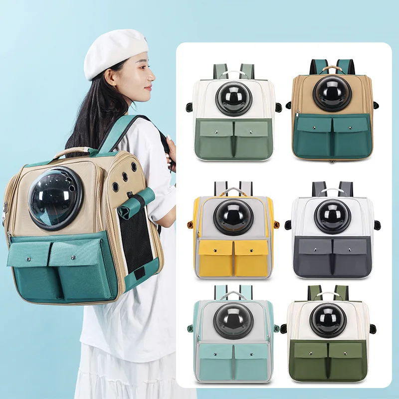 

Fashion Versatile Pet Carrier Bag, Outdoor Portable Handheld Cat Travel Bag, Large Size Aviation & Space Capsule Design