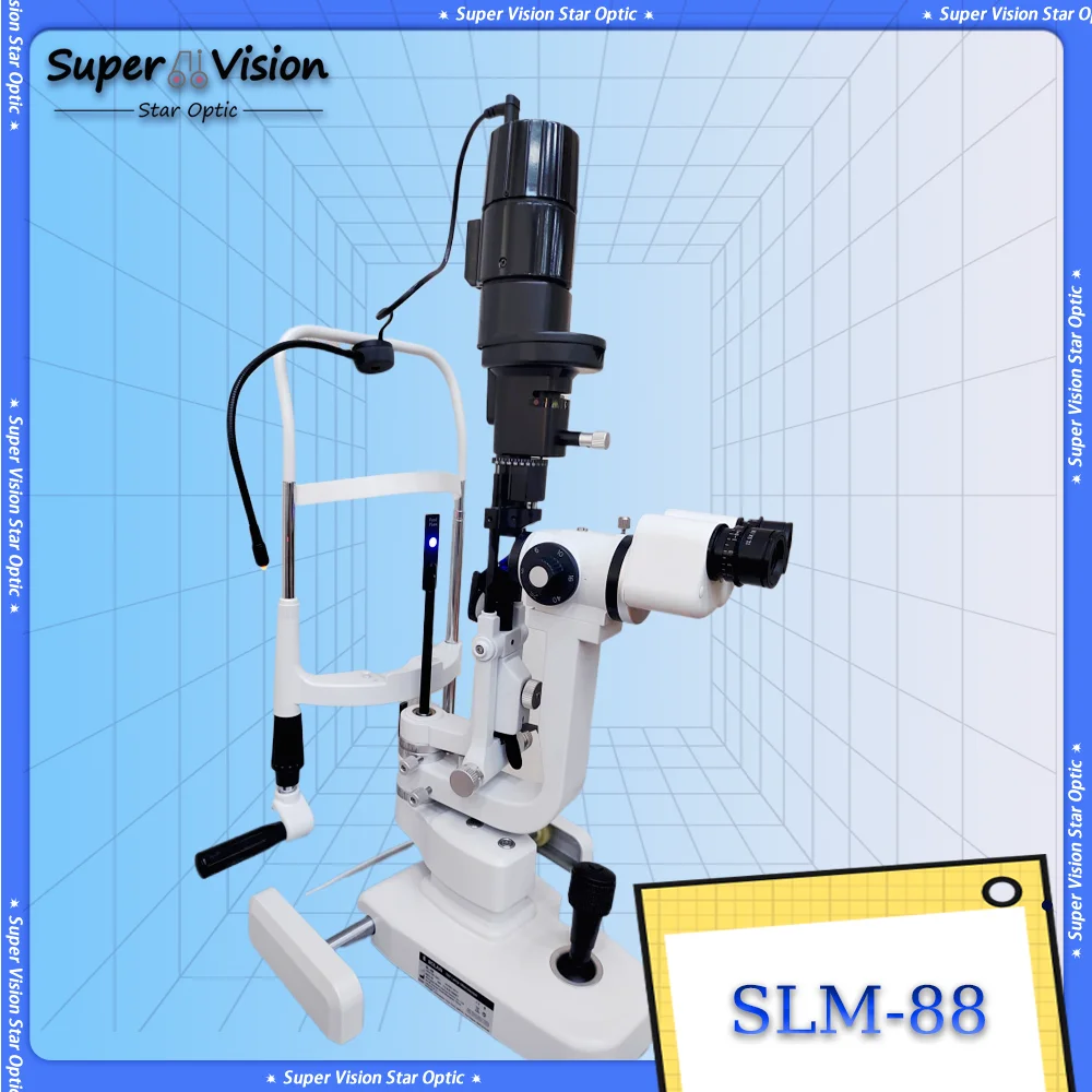 

SLM-88 Офтальмологическая щелевая лампа, 5 лучеек (6X,10X,16X,25X,40X), щелевая лампа для микроскопа