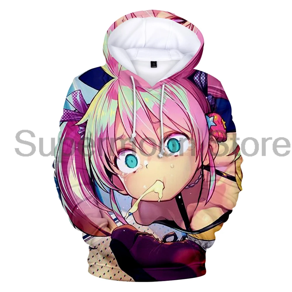 Dohna Dohna دعونا نفعل أشياء سيئة معًا أنيمي هوديي كم طويل ملابس الشارع الشهير الرجال النساء مقنعين البلوز ملابس ثلاثية الأبعاد