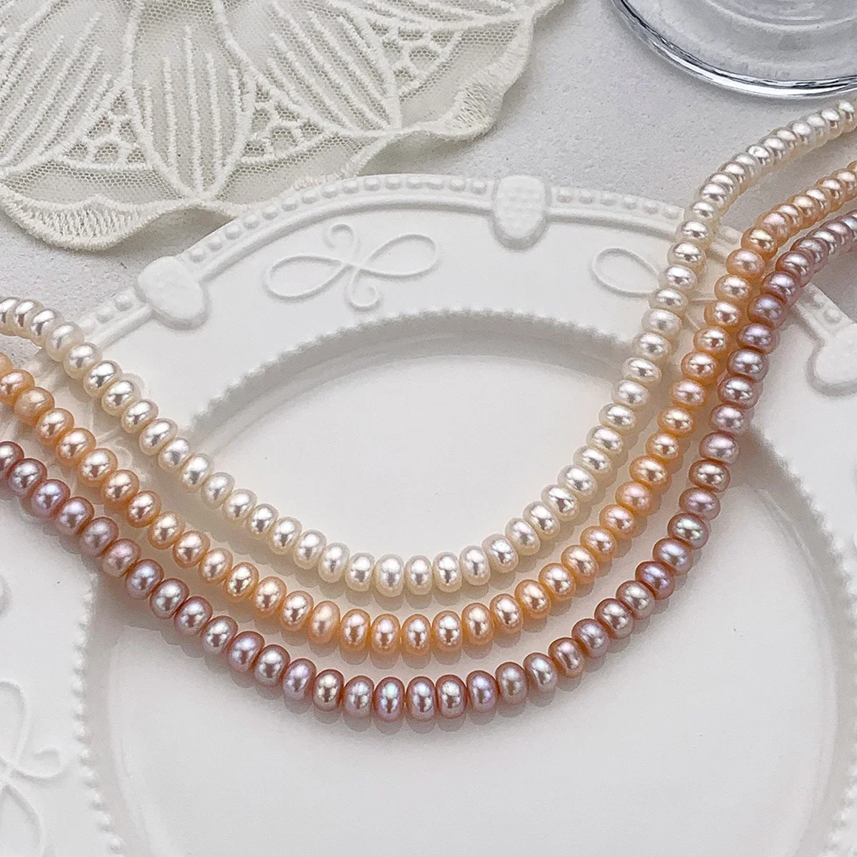 AAA Natural Freshwater Pearl Bread Beads for DIY Jewelry Making - Strong Light Beads for Necklace Bracelet Earring Women Men