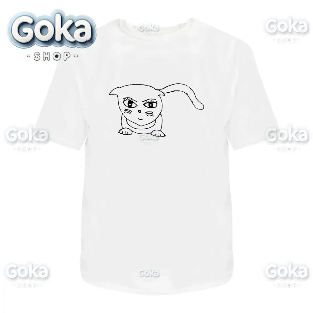 Alert Cat Graphic T Shirts Mens Clothing New in Tops & Tees Cotton Women Printed T-shirt Y2K Clothes Cute Funny Tshirt