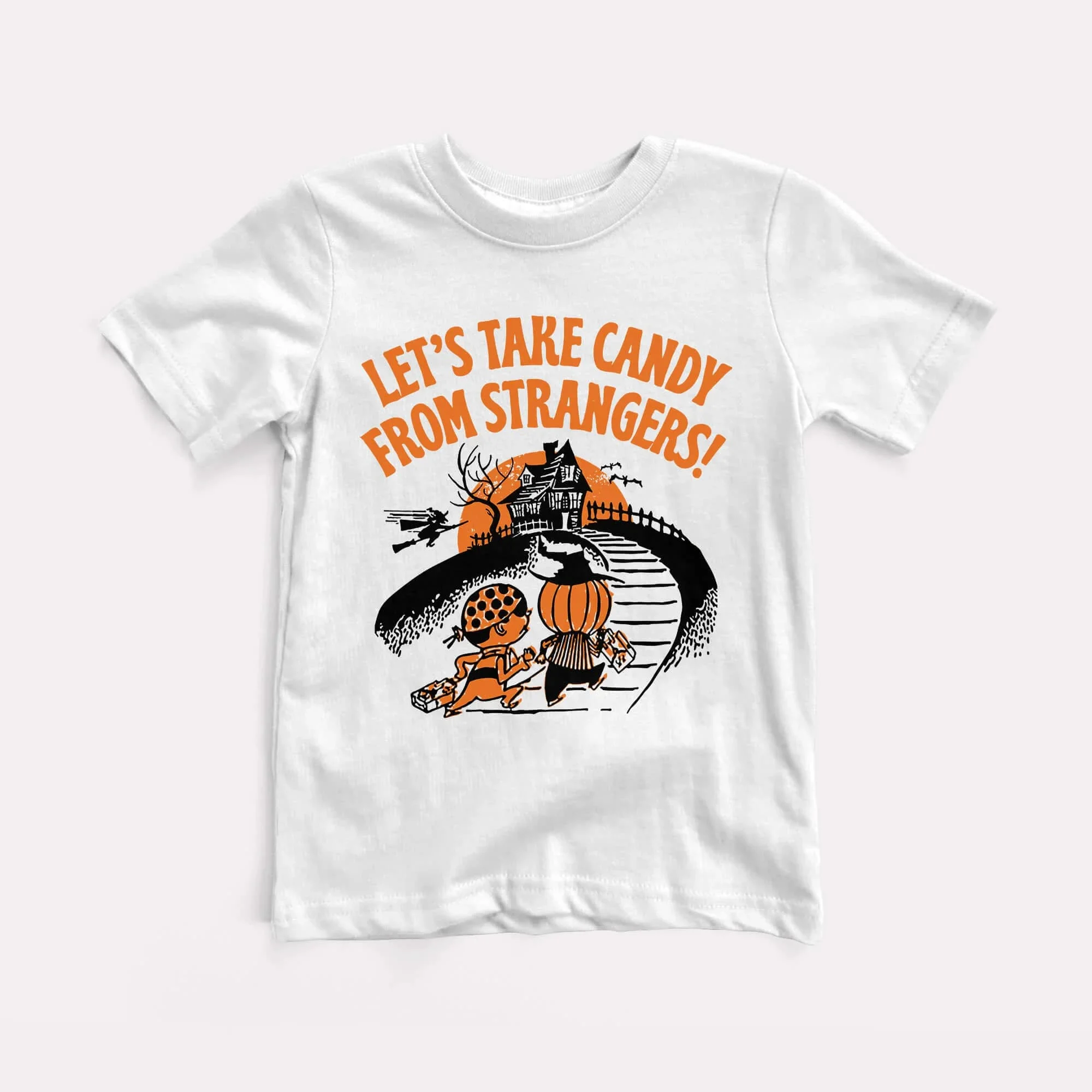 دعونا نخذ الحلوى من الغرباء مضحك هالوين تي شيرت Harajuku المتضخم تي شيرت الرجال الملابس الجرافيك تي شيرت