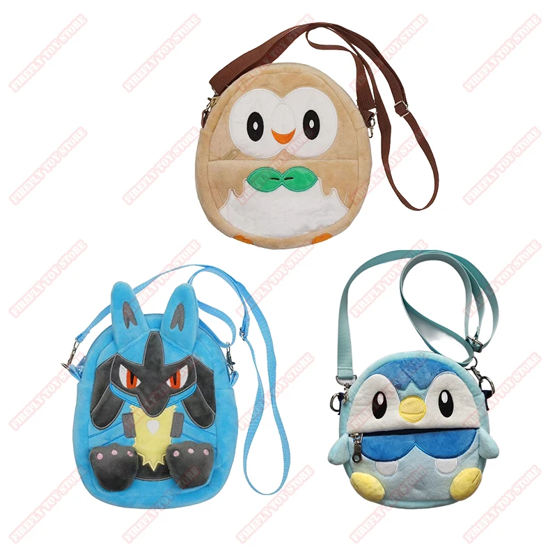 Pokemon Animation Game Peripheral Toys Rowlet Lucario Cartoon Bundle Capacity Cute Cloth Crossbody Bag Drawcord Storage Bag