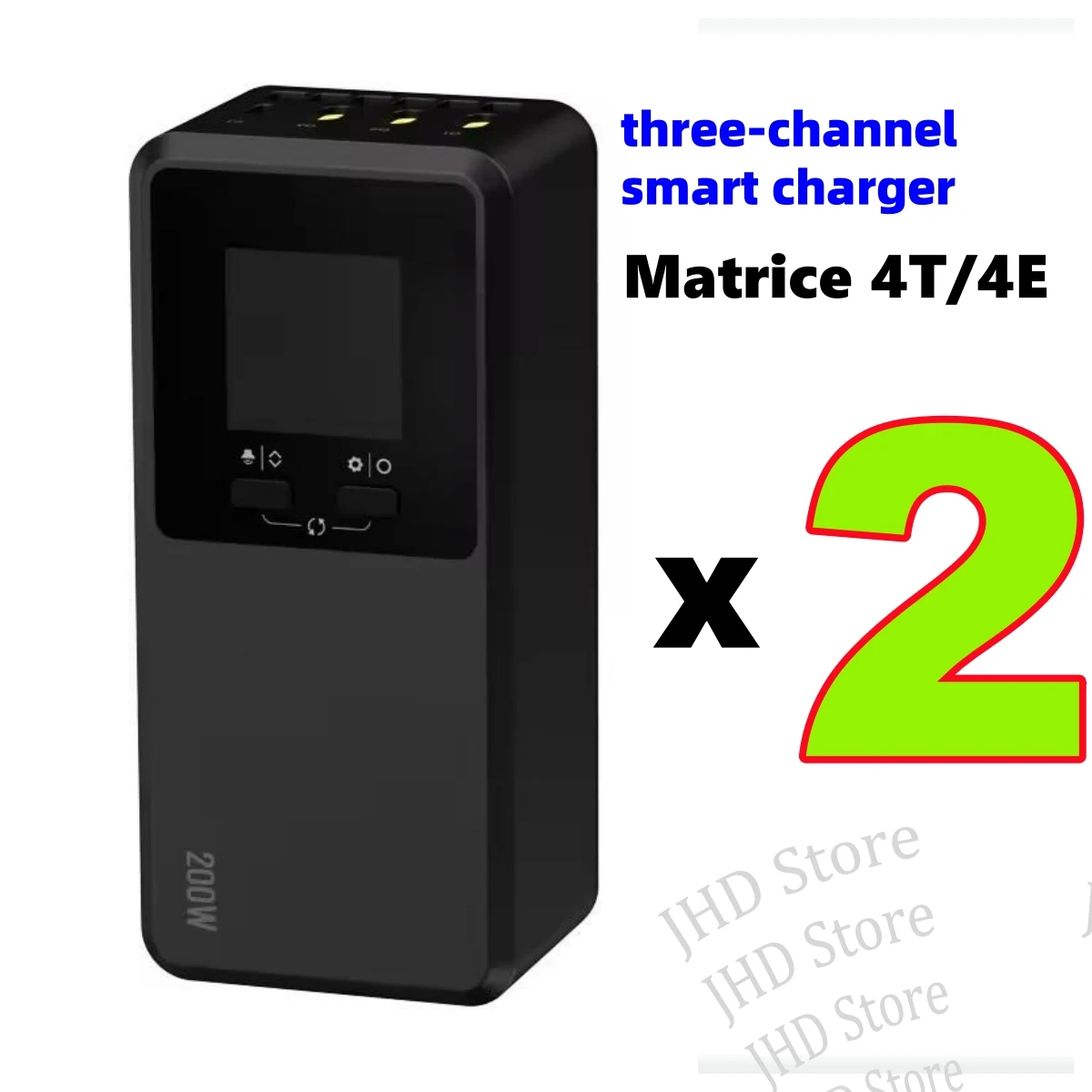 JHDDJI 매트리스 4T 매트리스 4E 충전기 200W 버틀러 3채널 스마트 충전기는 배터리 3개를 동시에 충전할 수 있습니다.